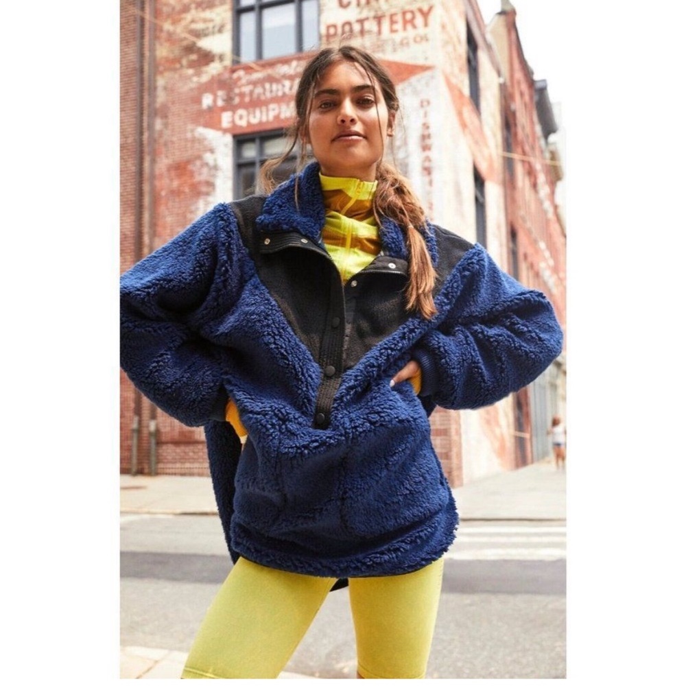 Free people fall to rise Sherpa pullover